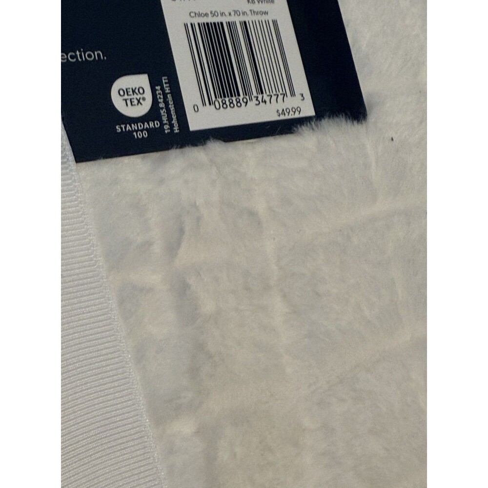 NEW Koolaburra By Ugg Chloe Faux Fur Throw Blanket 50”x 70” White (Various ) - Picture 7 of 8